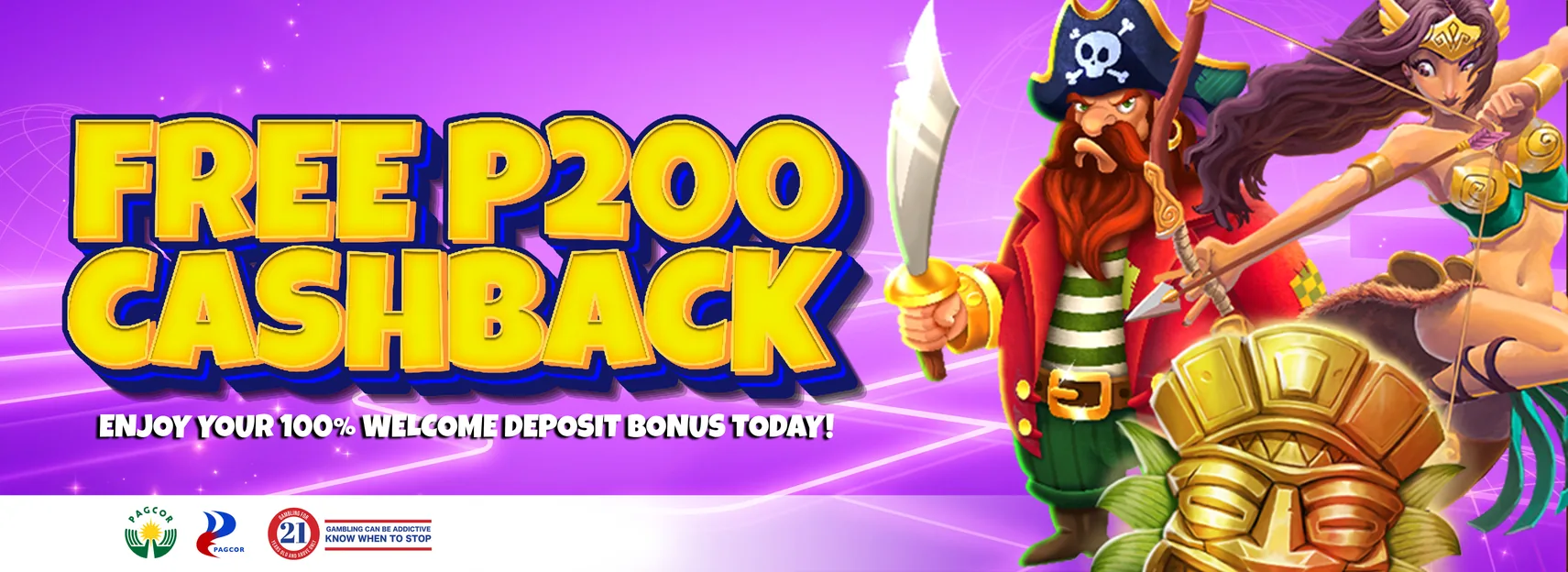 Deposit ₱500+ → up to ₱200 free, no added VTO